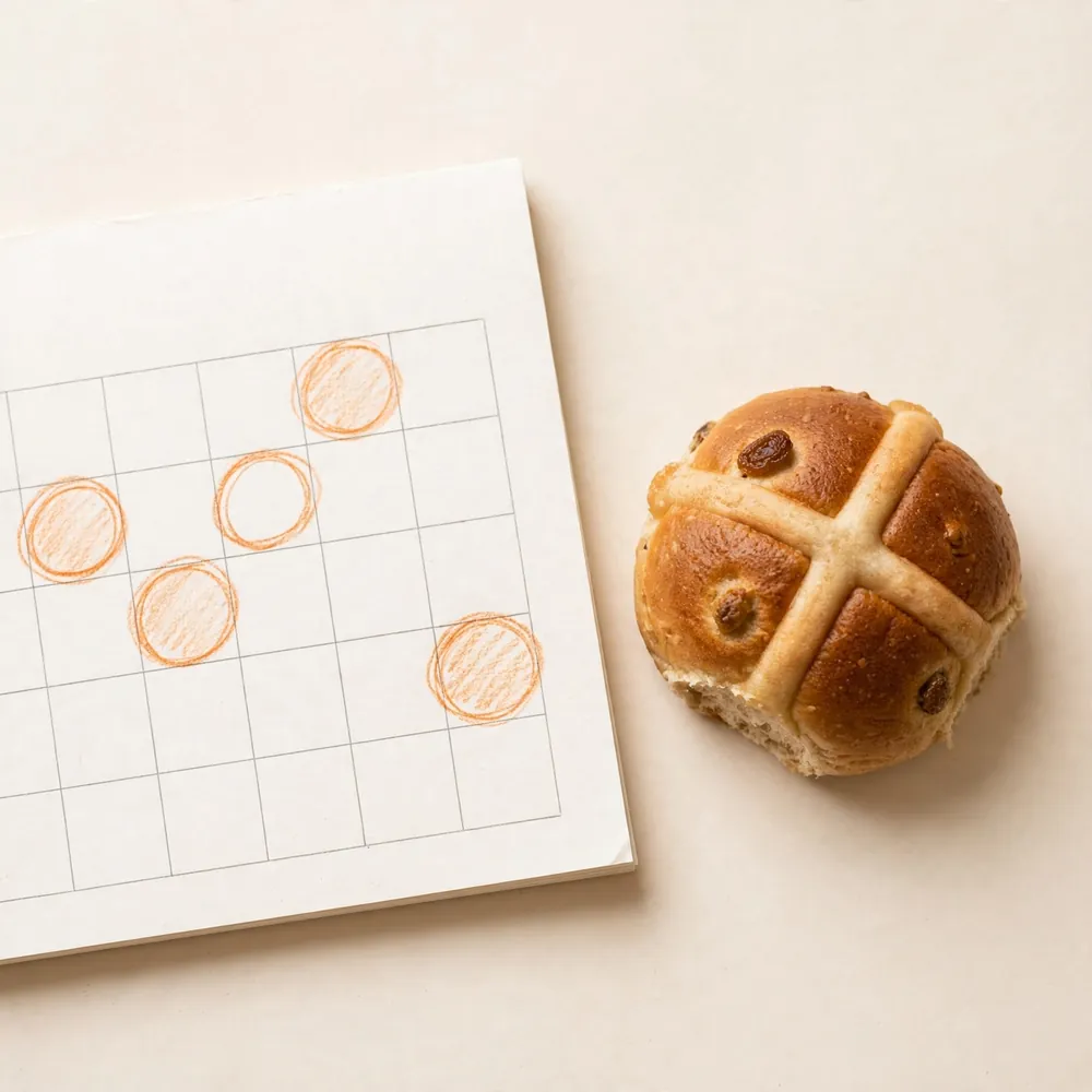 A calendar with circled days