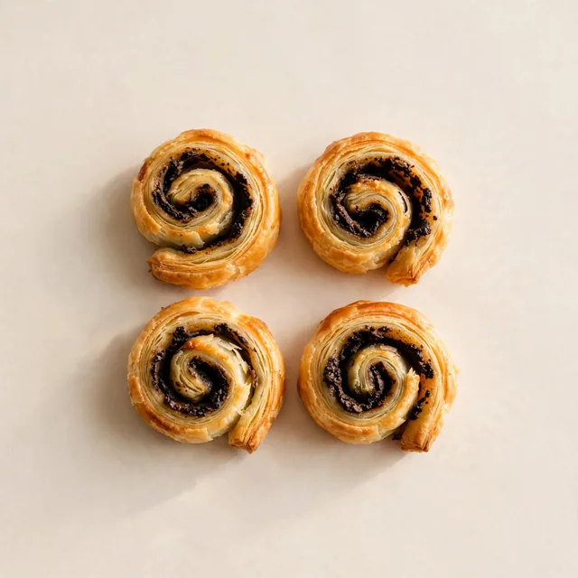 Four small cheese scrolls